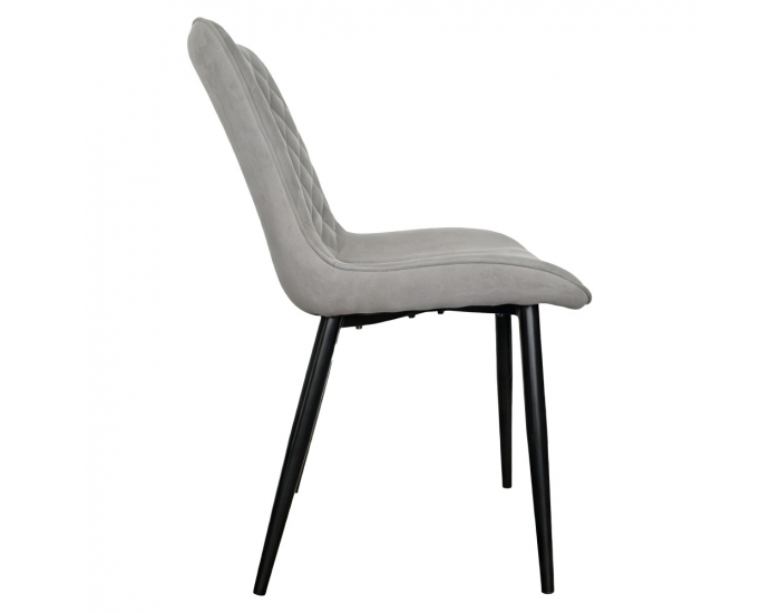 Jedálenská stolička Delora - svetlosivá / čierna