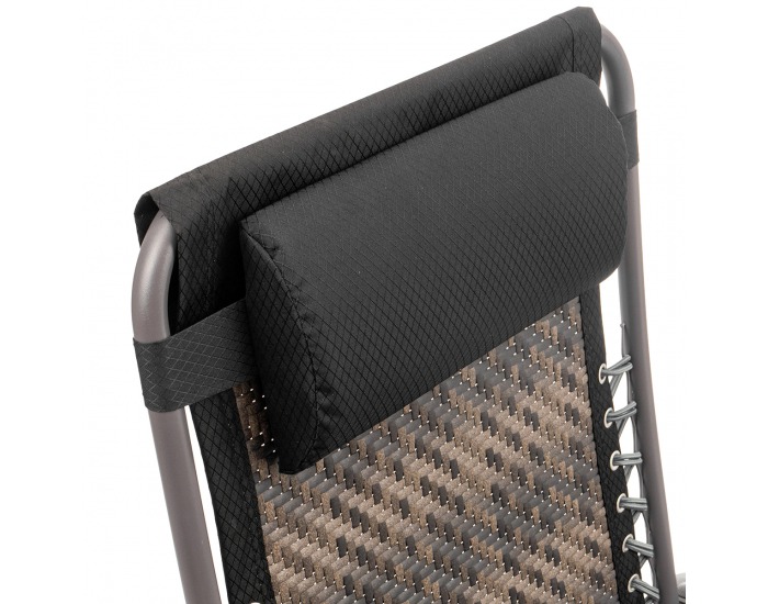 Záhradné lehátko z umelého ratanu Deluxe R - tmavohnedá