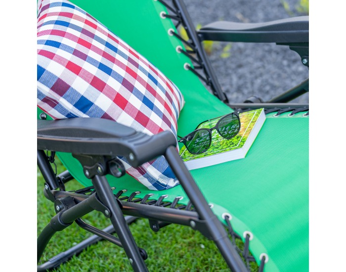 Záhradné lehátko Deluxe - zelená