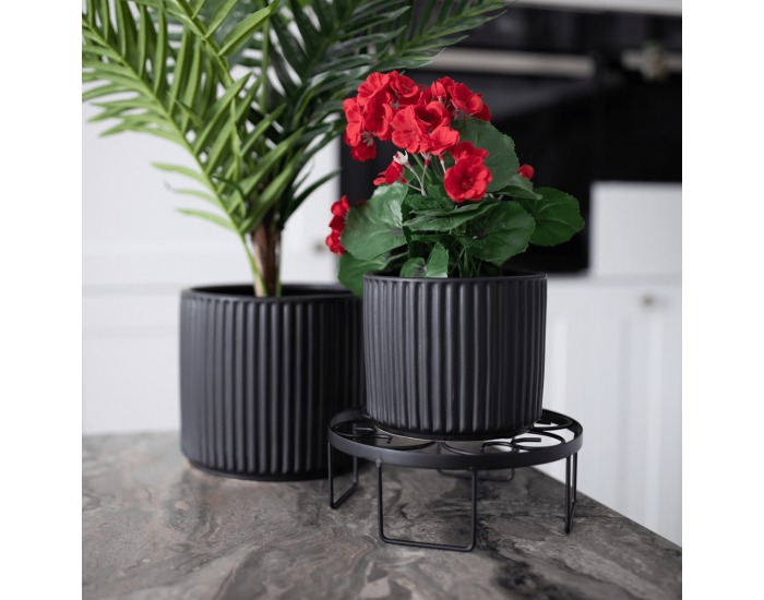 Podstavec pod kvetináč Dembel - čierna