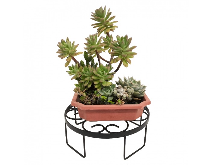 Podstavec pod kvetináč Dembel - čierna