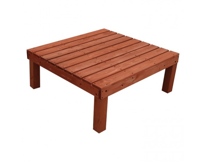 Drevená terasa Demis 270x90x81 cm - hnedá