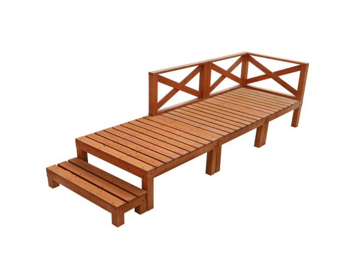 Drevená terasa Demis 270x90x81 cm - prírodná