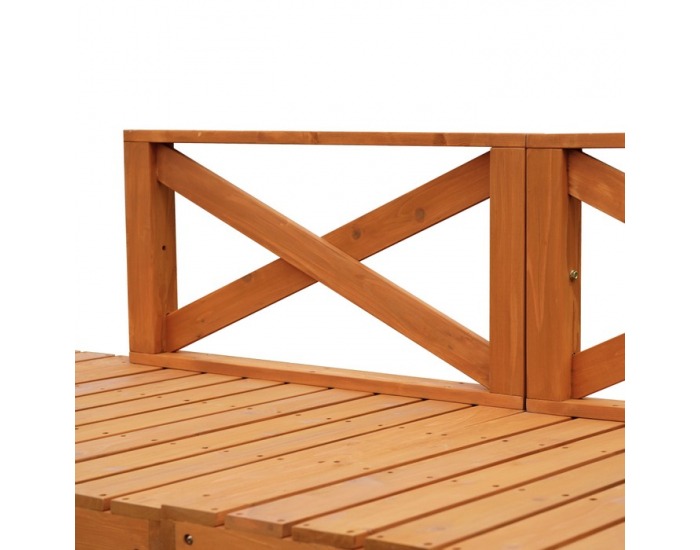 Drevená terasa Demis 270x90x81 cm - prírodná