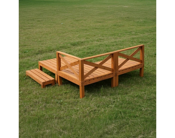 Drevená terasa Demis 270x90x81 cm - prírodná