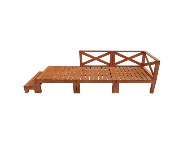 Drevená terasa Demis 270x90x81 cm - prírodná