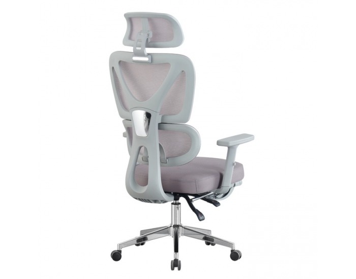 Kancelárske kreslo Demos - sivá / chróm