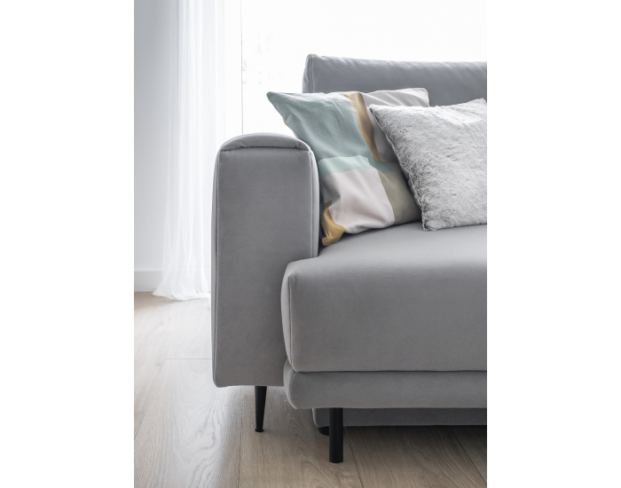 Rozkladacia pohovka s úložným priestorom Dena - horčicová