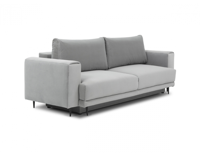 Rozkladacia pohovka s úložným priestorom Dena - tmavosivá