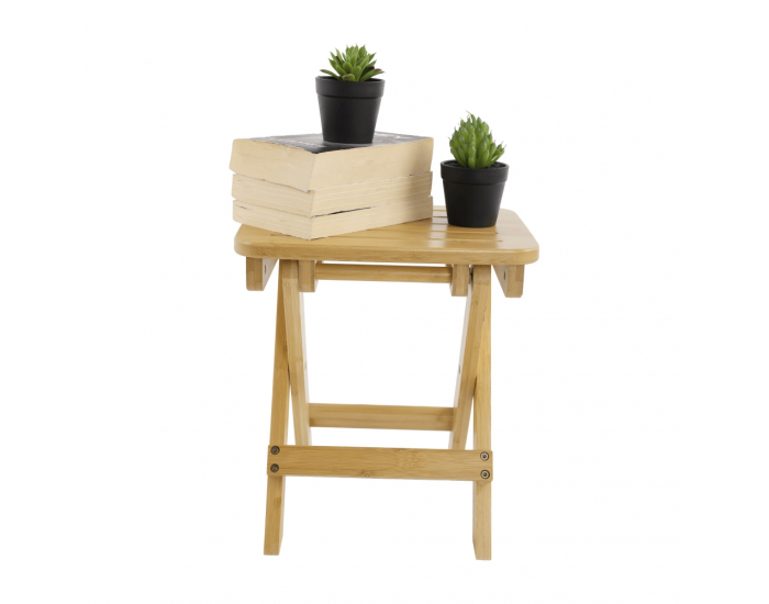 Rozkladacia stolička bez operadla Denice - bambus