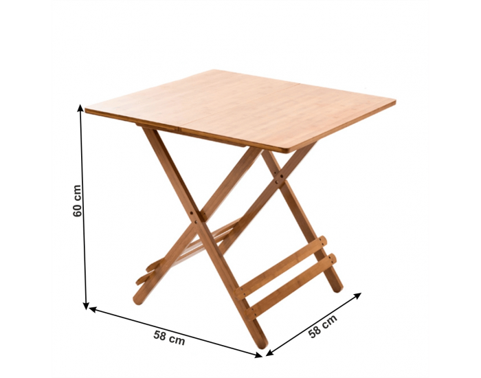 Skladací jedálenský stôl Denice - bambus