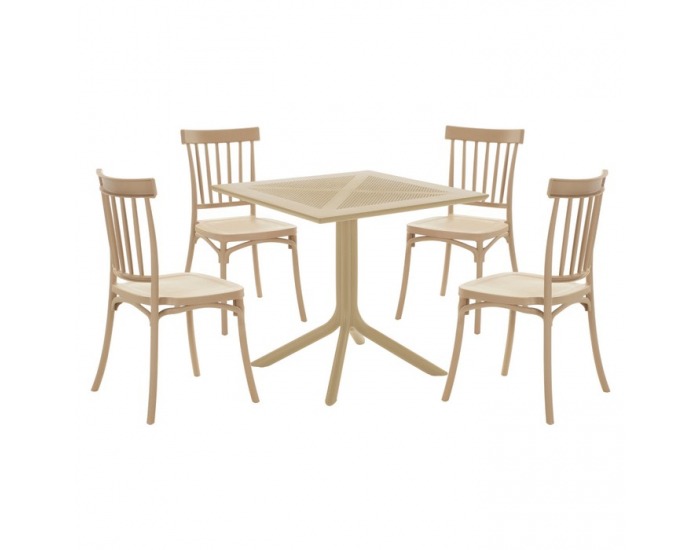 Záhradný stôl Denton New - sivohnedá (taupe)