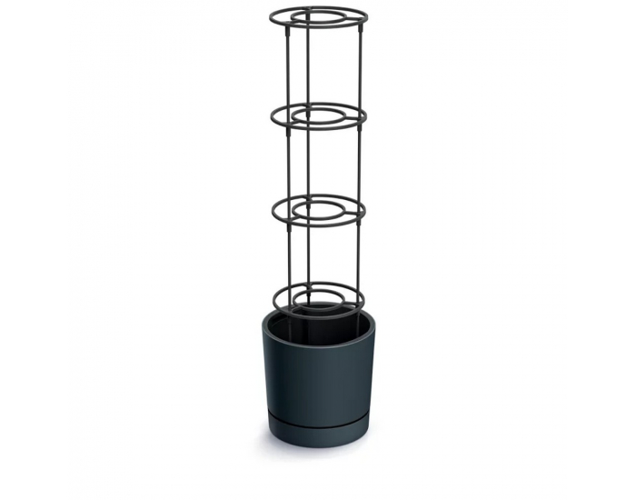 Plastový kvetináč na pestovanie paradajok DEPO300S433 29,2 cm - antracit