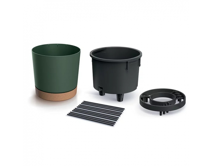 Plastový kvetináč na pestovanie paradajok DEPO4002411U 39 cm - tmavozelená