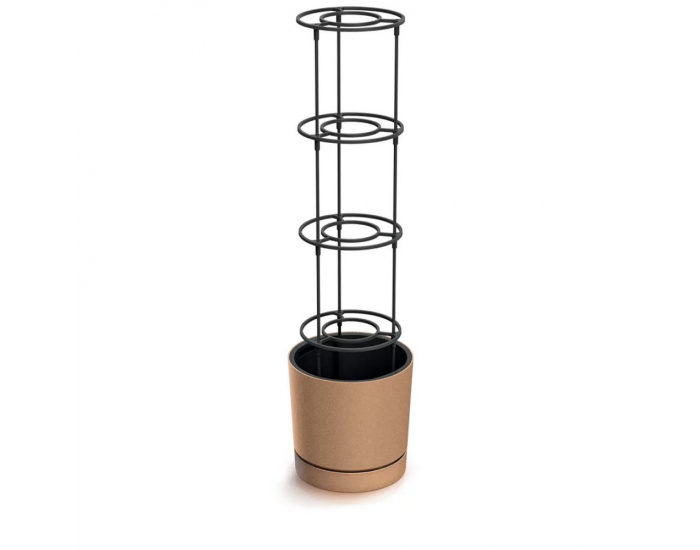 Plastový kvetináč na pestovanie paradajok DEPO4004665W 39 cm - prírodná