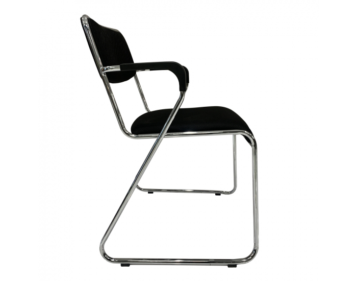 Konferenčná stolička Derya New - čierna / chróm