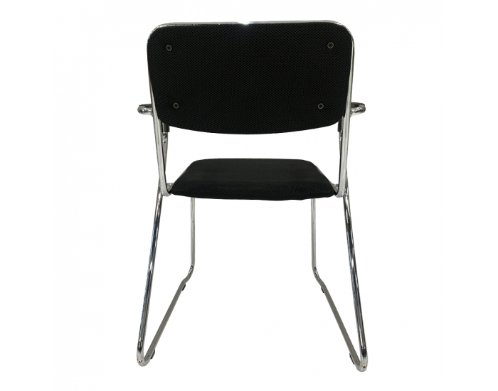 Konferenčná stolička Derya New - čierna / chróm