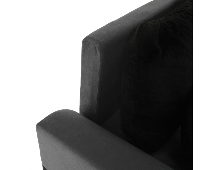 Rohová sedačka s rozkladom a úložným priestorom Desny L/P - čierna / sivá