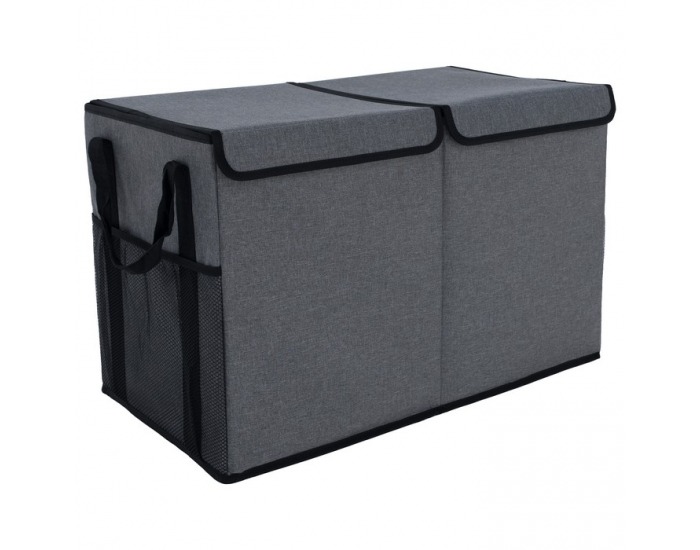 Skladací úložný box Deter - sivá / čierna