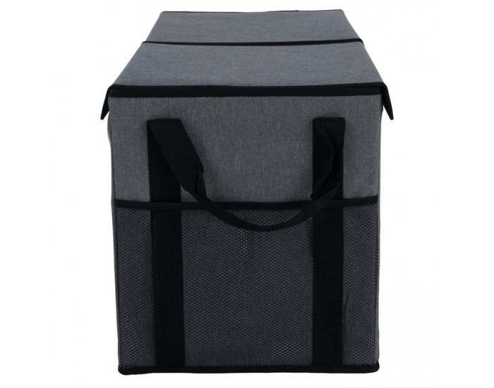 Skladací úložný box Deter - sivá / čierna