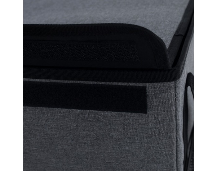 Skladací úložný box Deter - sivá / čierna