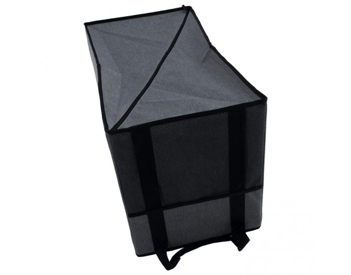 Skladací úložný box Deter - sivá / čierna