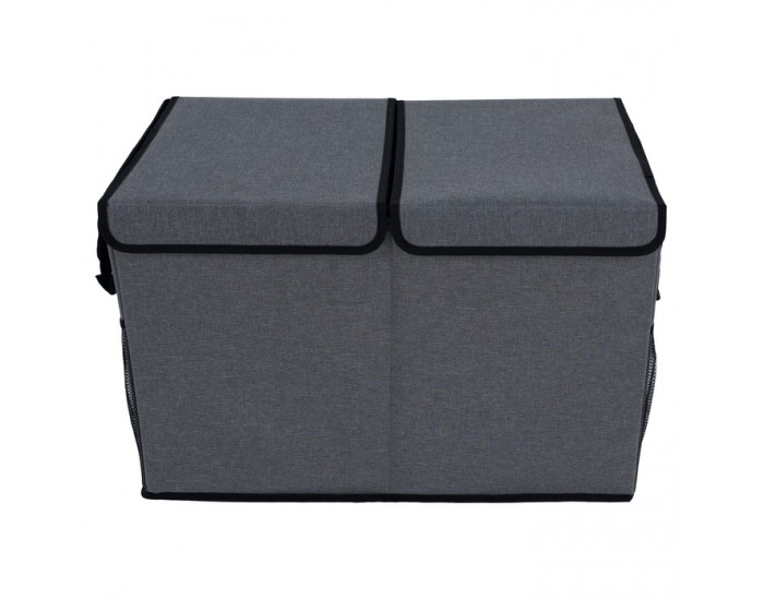 Skladací úložný box Deter - sivá / čierna