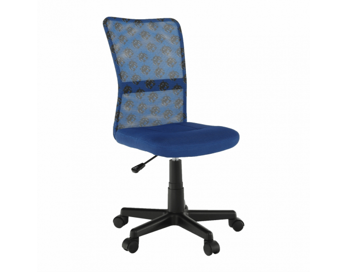 Detská stolička na kolieskach Gofy - modrá / vzor / čierna