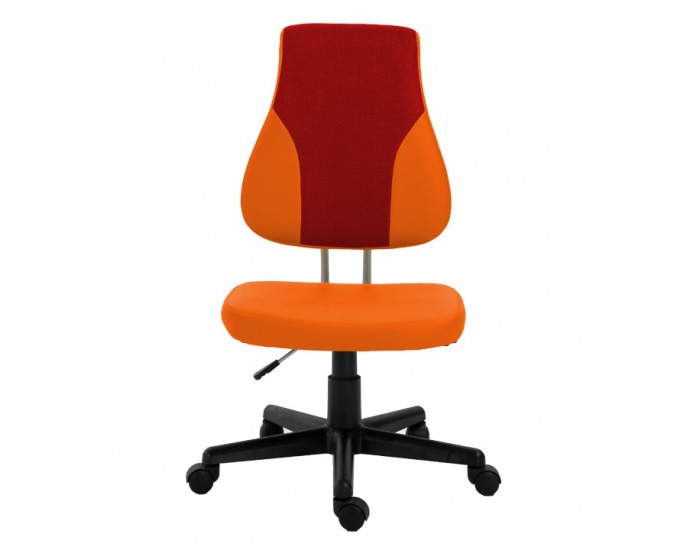 Detská stolička na kolieskach Randal - oranžová / červená / čierna