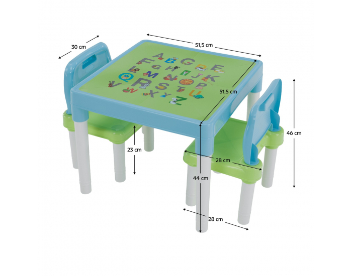 Detský set Balto 1+2 - modrá / zelená / biela