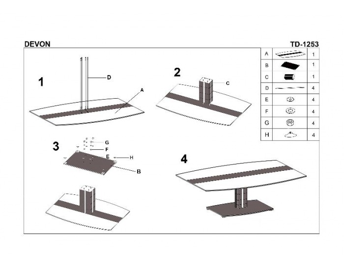 Jedálenský stôl Devon - priehľadné sklo s čiernym pásom / PVC / chróm