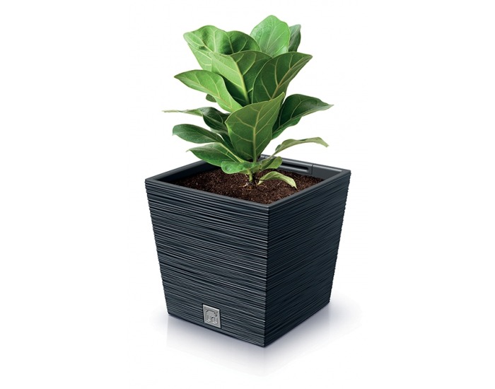 Plastový kvetináč DFS300 29,5 cm - sivý betón