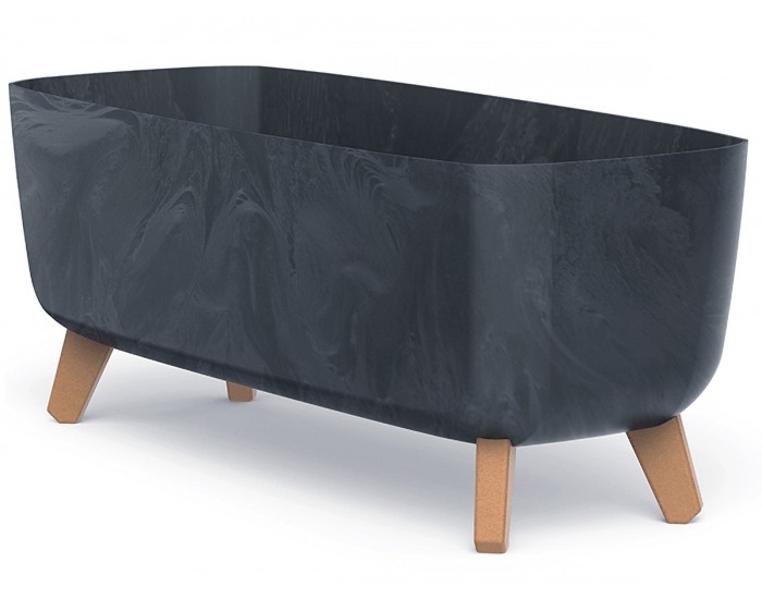 Plastový kvetináč na nožičkách DGCL600E 58 cm - antracit