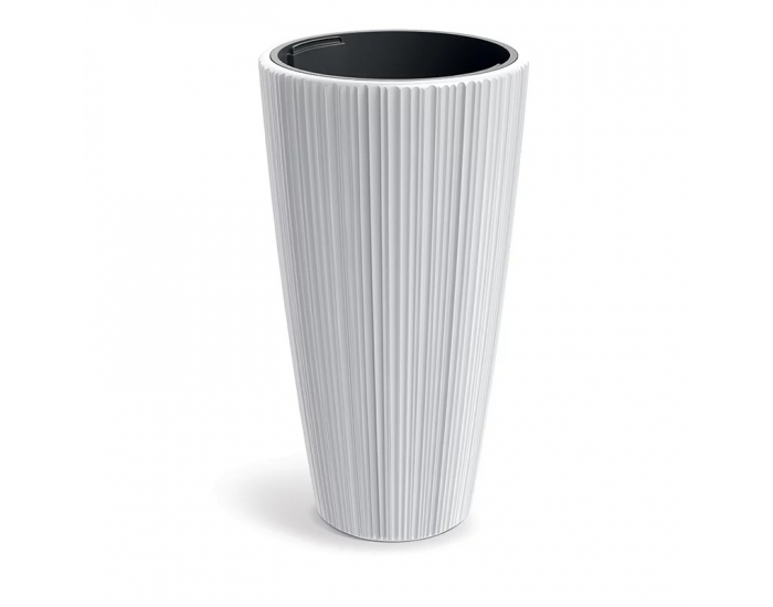 Plastový kvetináč DHOR400S449 39 cm - biela