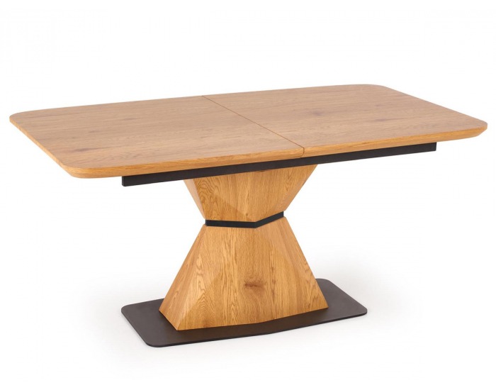 Rozkladací jedálenský stôl Diamond - dub zlatý / čierna