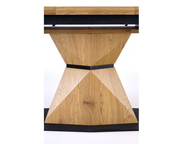 Rozkladací jedálenský stôl Diamond - dub zlatý / čierna