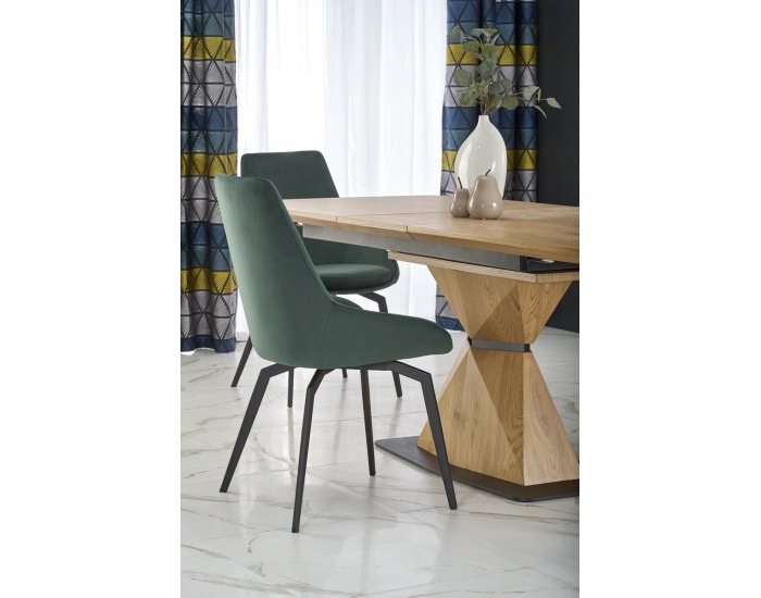 Rozkladací jedálenský stôl Diamond - dub zlatý / čierna