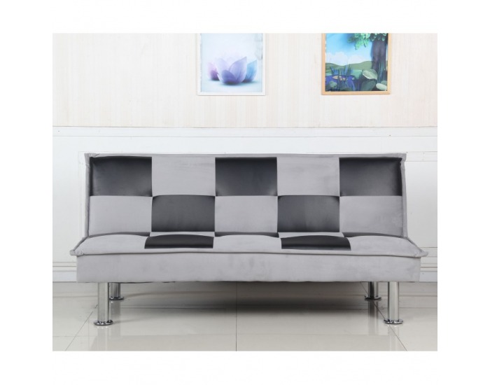 Rozkladacia pohovka Dino - svetlosivá / čierna