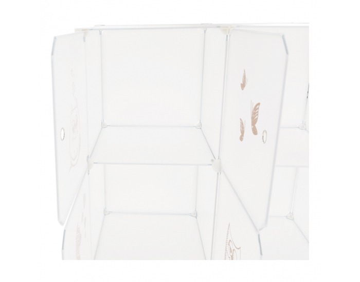 Detská modulárna skrinka Dinos - biela / detský vzor