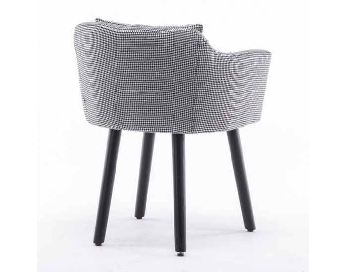 Kreslo Dipsy - čiernobiely vzor / čierna