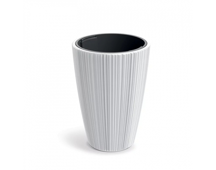 Plastový kvetináč DMOR300S449 29,8 cm - biela