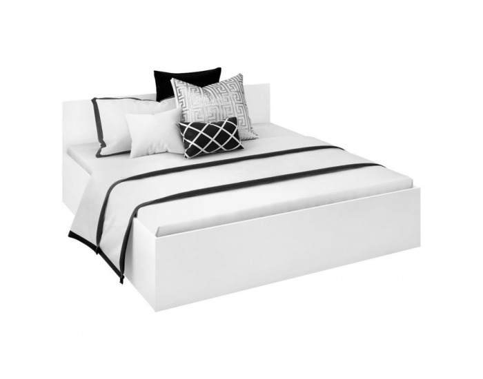 Manželská posteľ s kovovým roštom Doli 180x200 cm - biela