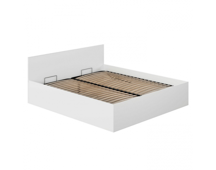 Manželská posteľ s kovovým roštom Doli 180x200 cm - biela