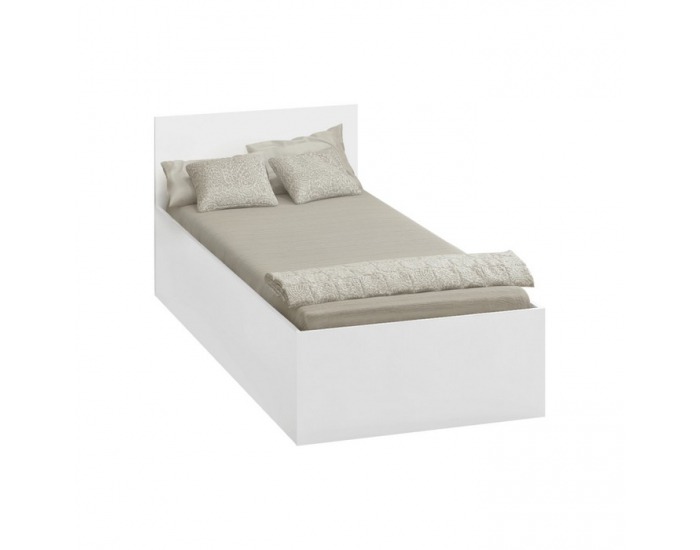 Jednolôžková posteľ s kovovým roštom Doli 90x200 cm - biela