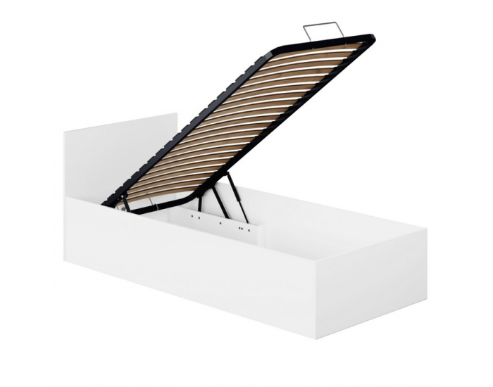 Jednolôžková posteľ s kovovým roštom Doli 90x200 cm - biela