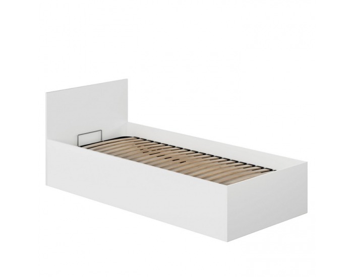 Jednolôžková posteľ s kovovým roštom Doli 90x200 cm - biela