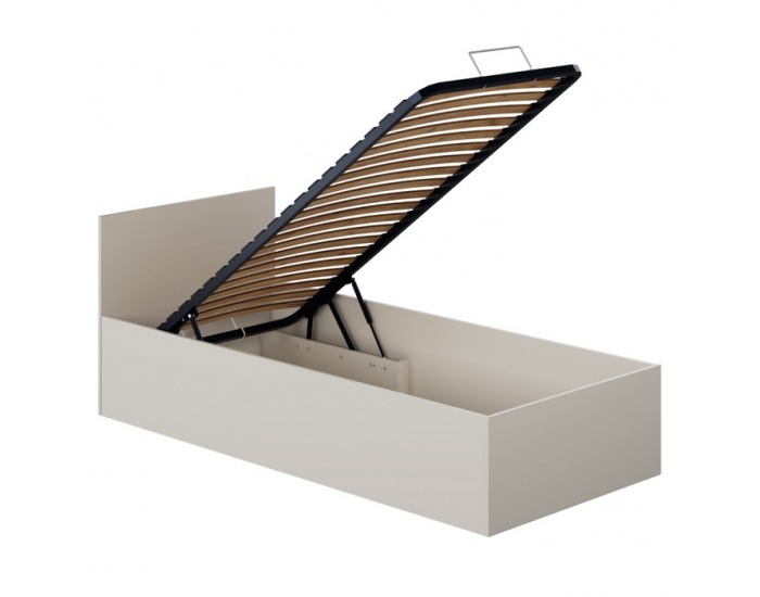 Jednolôžková posteľ s kovovým roštom Doli 90x200 cm - kašmír