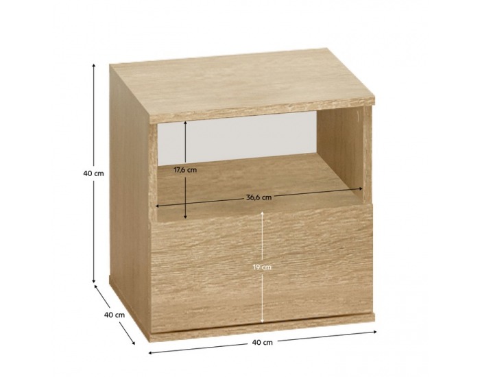 Nočný stolík Doli - dub sonoma
