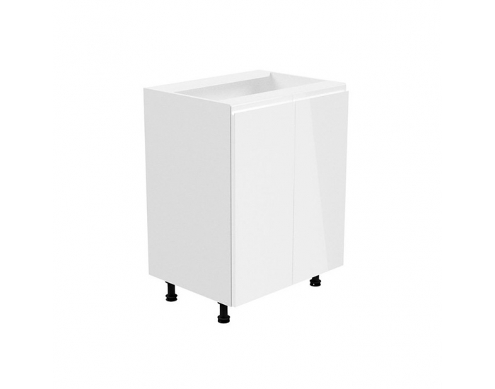 Dolná kuchynská skrinka Aurora D602F - biela / sivý lesk