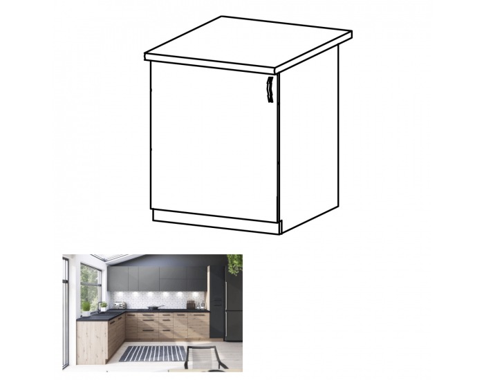 Dolná kuchynská skrinka Langen D60 L - dub artisan